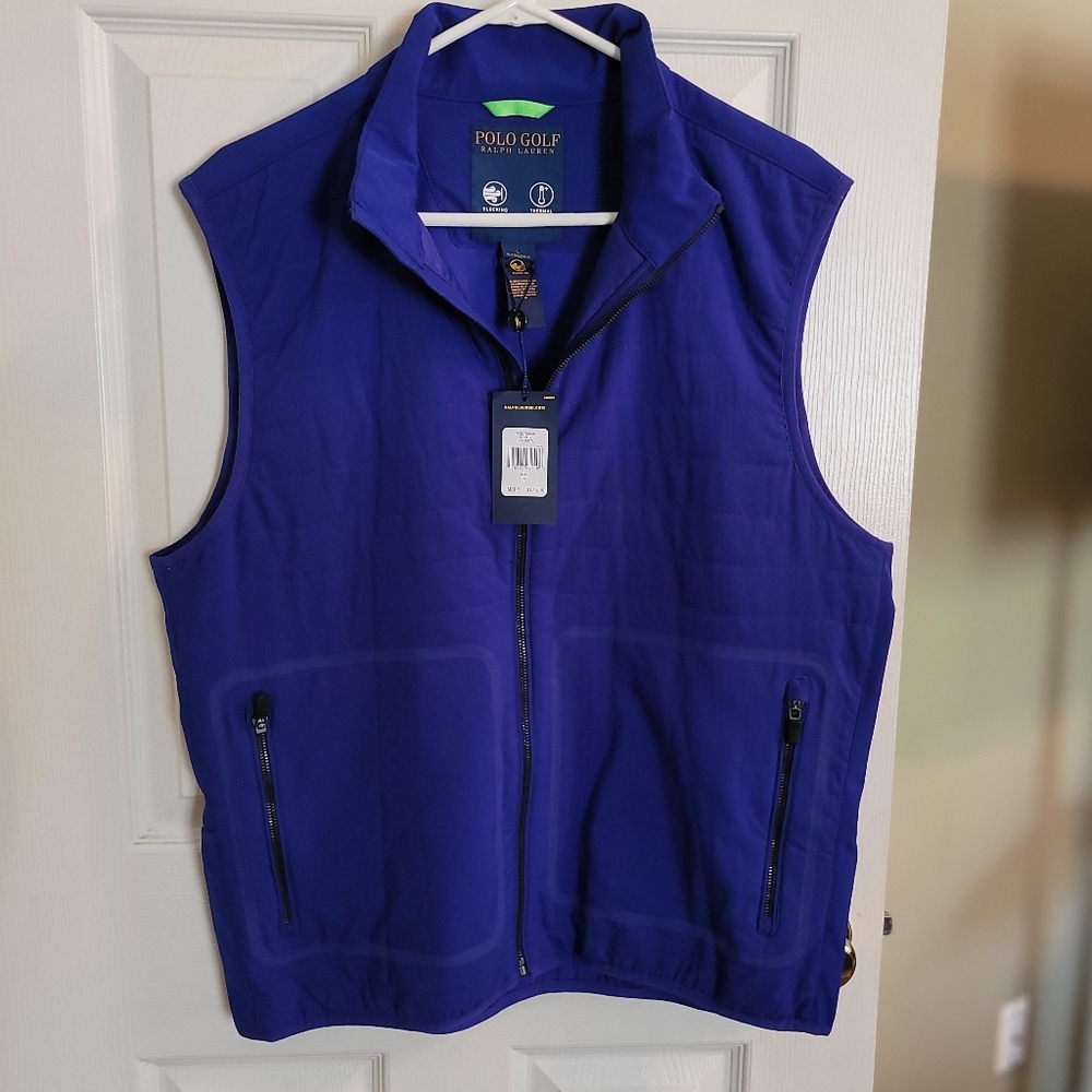 Polo Golf Ralph Lauren Men's Blue Vest Size Large NWT